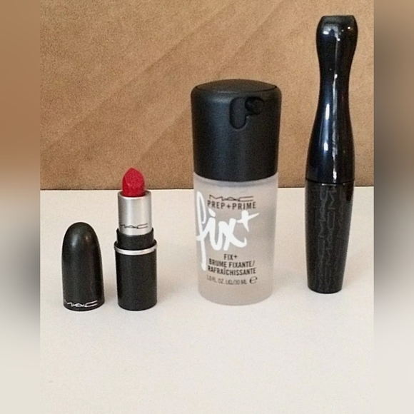 MAC Cosmetics Prep + Prime Set with Red Lipstick and Black Mascara - Picture 2 of 7